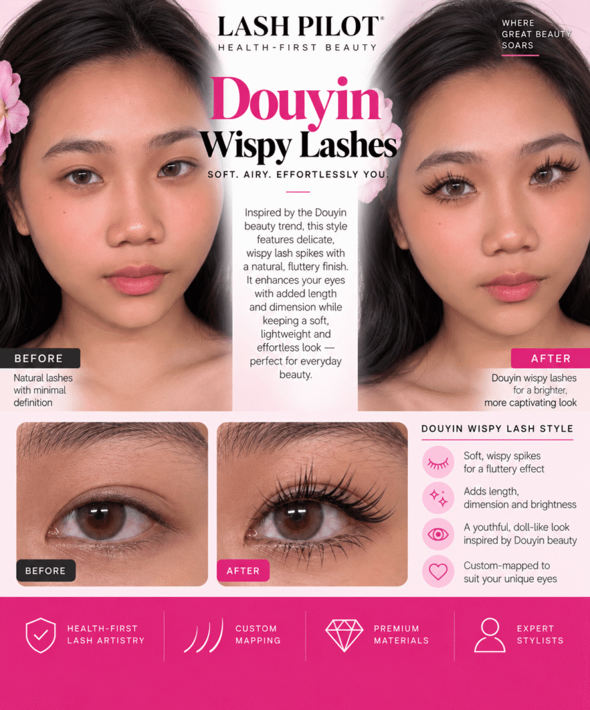 Soft Anime lash extensions at Lash Pilot Newport Beach in Corona del Ma